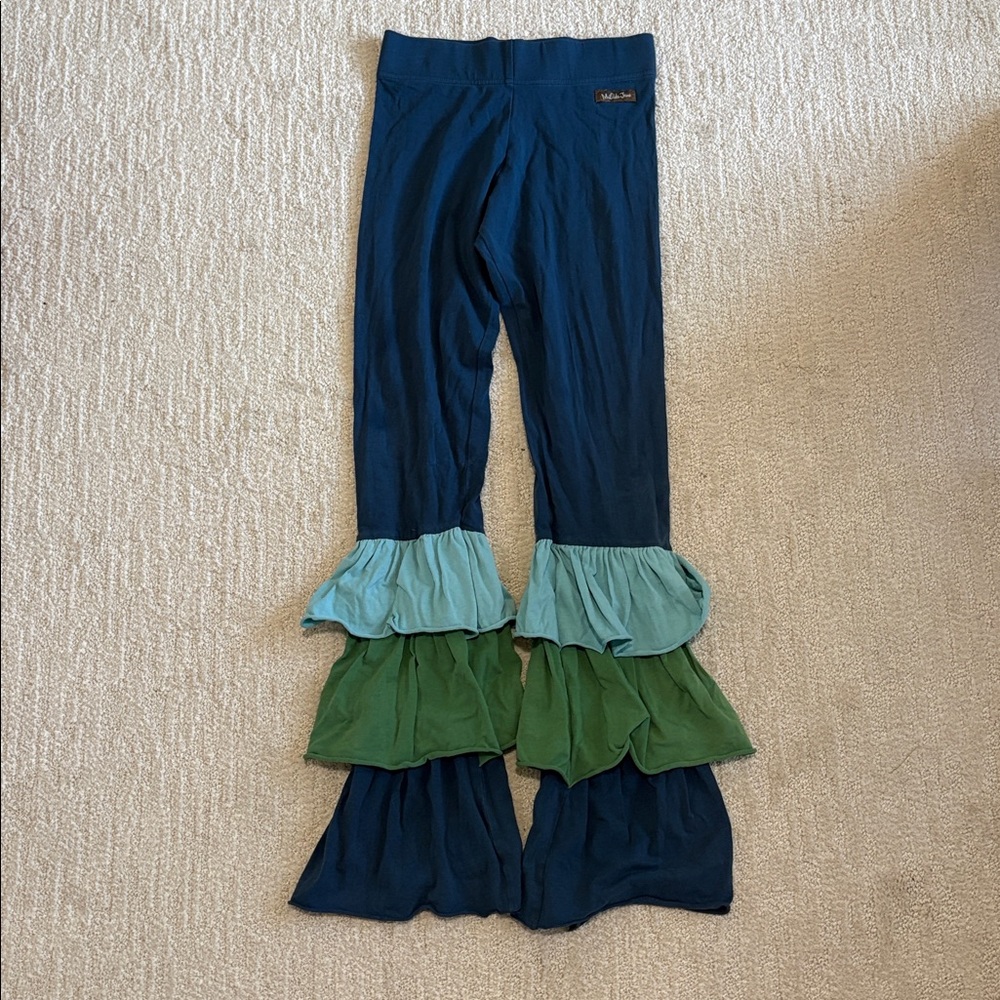 Matilda Jane Girls Blue Ruffle Pants Size 14